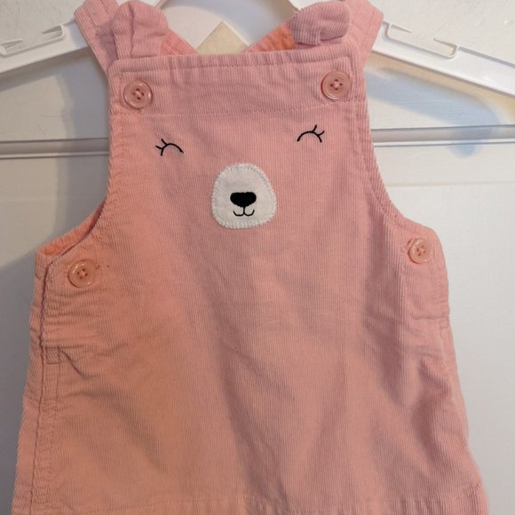 Carter's Other - Just One You by Carter's Baby Girl Pink Corduroy Bear Romper sz 3M